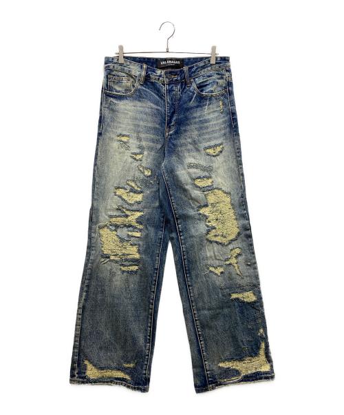 VALABASAS（バラバサス）VALABASAS (バラバサス) ダメージ加工デニムパンツ インディゴ サイズ:32の古着・服飾アイテム