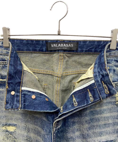 VALABASAS（バラバサス）VALABASAS (バラバサス) ダメージ加工デニムパンツ インディゴ サイズ:32の古着・服飾アイテム