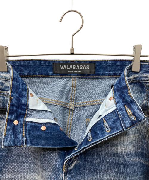 VALABASAS（バラバサス）VALABASAS (バラバサス) サイド切替フェード加工デニムパンツ インディゴ サイズ:32の古着・服飾アイテム