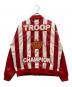 WORLD OF TROOP (ワールド・オブ・トゥループ) Champion Woven Jacket エコレザージャケット レッド×ホワイト サイズ:L：18000円
