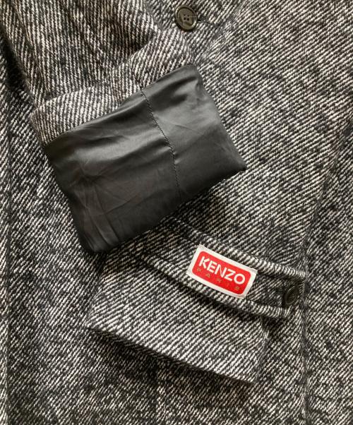 KENZO（ケンゾー）KENZO (ケンゾー) 23AW ウールツイードコート ブラック サイズ:50の古着・服飾アイテム