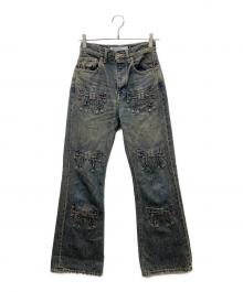 DAIRIKU（ダイリク）の古着「25AW リボンヴィンテージ デニムパンツ」｜ブルー