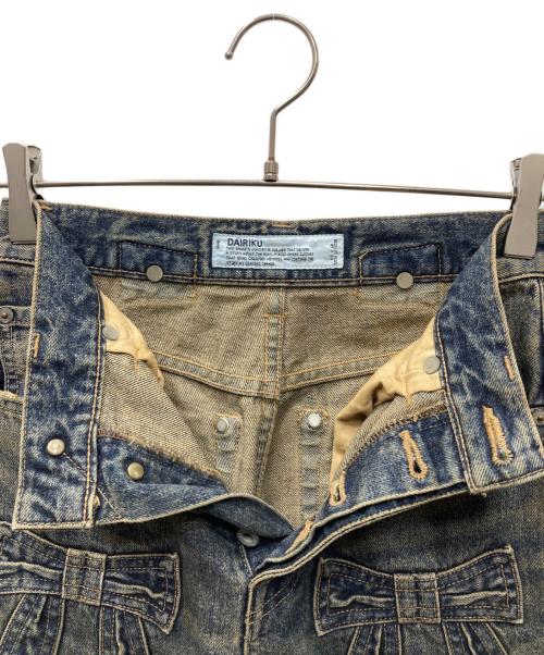 DAIRIKU（ダイリク）DAIRIKU (ダイリク) 25AW リボンヴィンテージ デニムパンツ ブルー サイズ:25の古着・服飾アイテム