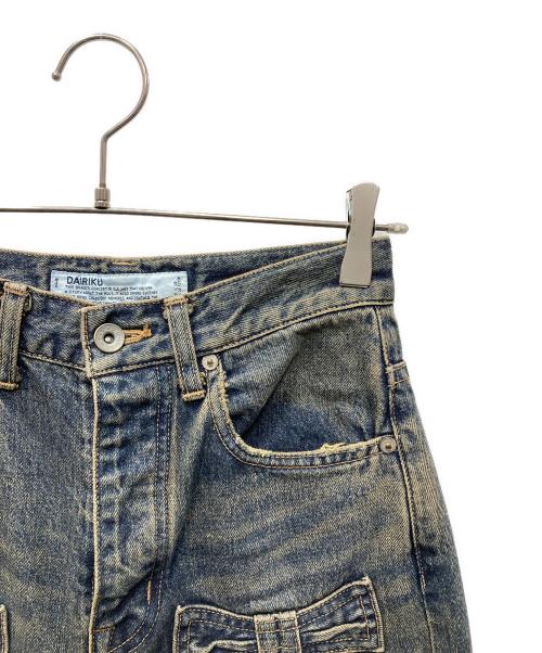 DAIRIKU（ダイリク）DAIRIKU (ダイリク) 25AW リボンヴィンテージ デニムパンツ ブルー サイズ:25の古着・服飾アイテム