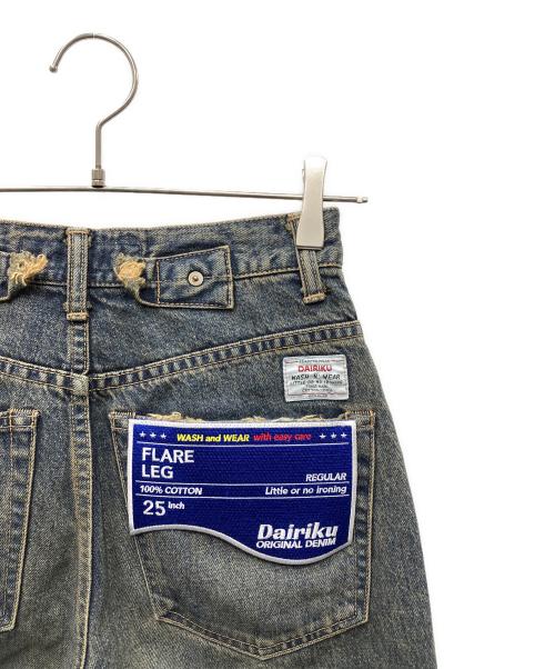 DAIRIKU（ダイリク）DAIRIKU (ダイリク) 25AW リボンヴィンテージ デニムパンツ ブルー サイズ:25の古着・服飾アイテム