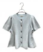 THE TOEザ・トゥー）の古着「ulip Peplum Top 半袖カーディガン」｜ブルー