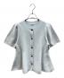 the toe（ザ・トゥー）の古着「ulip Peplum Top 半袖カーディガン」｜ブルー