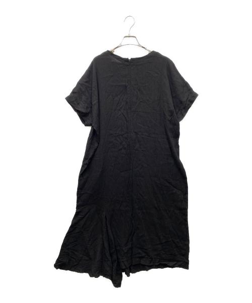 Y's（ワイズ）Y's (ワイズ) リネンブレンドブラウスワンピース ブラック サイズ:Mの古着・服飾アイテム