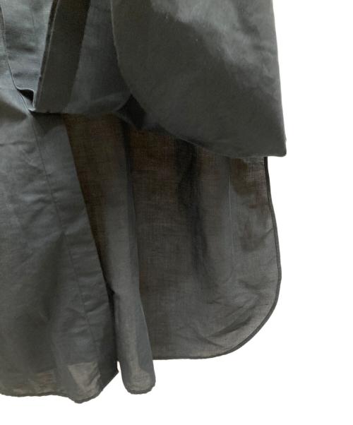 HYKE（ハイク）HYKE (ハイク) C/L BALLOON SLEEVE DRESS コットンリネン バルーンスリーブドレス ブラック サイズ:SIZE Mの古着・服飾アイテム