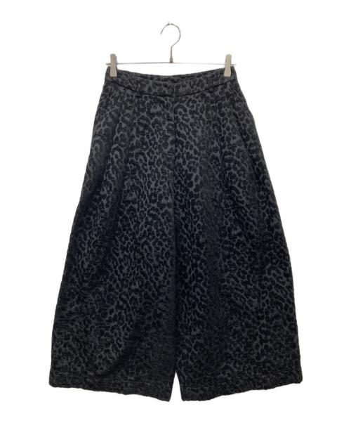 ALORS（アロー）aLORS (アロー) PANTALON AMARI レオパードジャガードパンツ ブラック サイズ:Sの古着・服飾アイテム