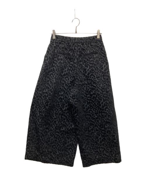 ALORS（アロー）aLORS (アロー) PANTALON AMARI レオパードジャガードパンツ ブラック サイズ:Sの古着・服飾アイテム