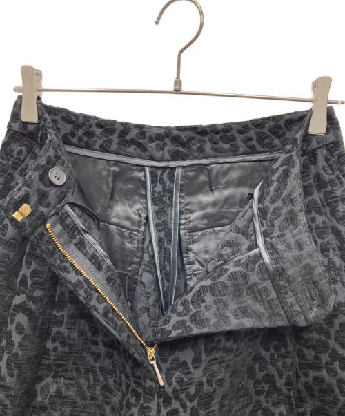 ALORS（アロー）aLORS (アロー) PANTALON AMARI レオパードジャガードパンツ ブラック サイズ:Sの古着・服飾アイテム