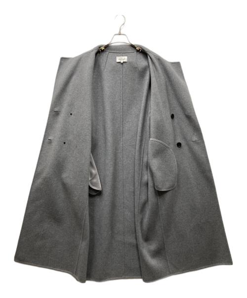 LE GLAZIK（ル グラジック）LE GLAZIK (ル グラジック) ウール混 チェスターコート グレー サイズ:36の古着・服飾アイテム