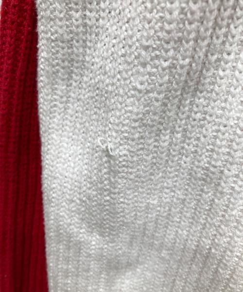 TTT MSW（ティー）TTT MSW (ティー) ドライバーズニット レッド×ホワイト サイズ:Lの古着・服飾アイテム