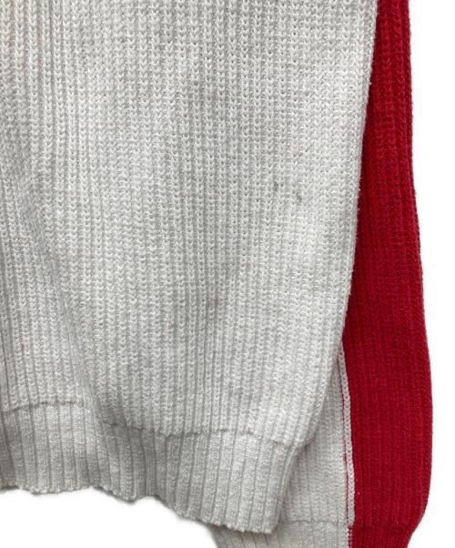 TTT MSW（ティー）TTT MSW (ティー) ドライバーズニット レッド×ホワイト サイズ:Lの古着・服飾アイテム