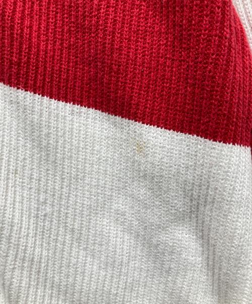 TTT MSW（ティー）TTT MSW (ティー) ドライバーズニット レッド×ホワイト サイズ:Lの古着・服飾アイテム