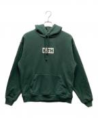 KITH TREATSキストリーツ）の古着「Treats Peppermint Box Logo Hoodie プルオーバーパーカー」｜グリーン