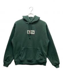 KITH TREATS（キストリーツ）の古着「Treats Peppermint Box Logo Hoodie プルオーバーパーカー」｜グリーン