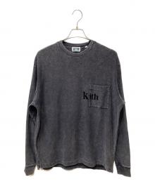 KITH（キス）の古着「Quinn Crystal Washed L/S ウォッシュド加工ロングスリーブカットソー」｜ブラック