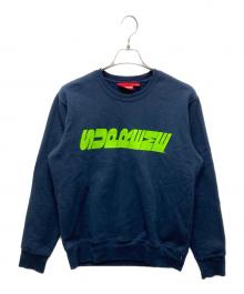 SUPREME（シュプリーム）の古着「Breed Crewneck "Navy" ロゴプリントスウェット」｜ネイビー×イエロー