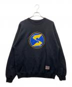NEIGHBORHOOD×SUBWARE SWEAT SHIRT LSネイバーフッド×）の古着「ロゴスウェット」｜ブラック×ブルー