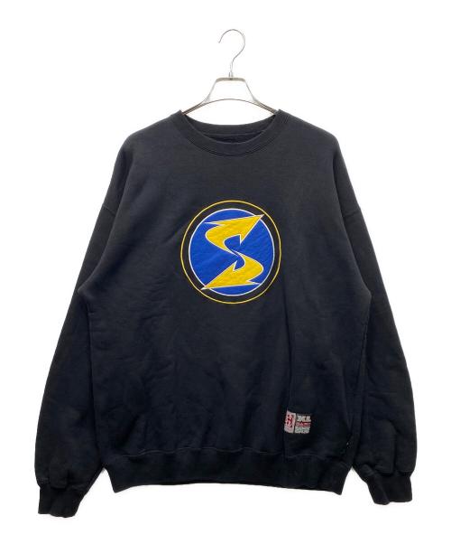 NEIGHBORHOOD（ネイバーフッド）NEIGHBORHOOD (ネイバーフッド) SUBWARE SWEAT SHIRT LS ロゴスウェット ブラック×ブルー サイズ:XLの古着・服飾アイテム