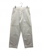 Yワイ）の古着「13oz ORGANIC COTTON DENIM ADJUSTER TROUSER ワイドデニムパンツ」｜ホワイト