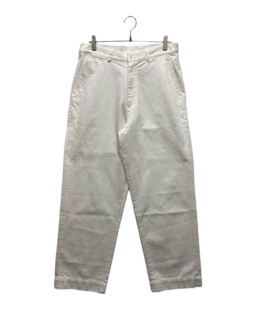 Y（ワイ）Y (ワイ) 13oz ORGANIC COTTON DENIM ADJUSTER TROUSER ワイドデニムパンツ ホワイト サイズ:Mの古着・服飾アイテム