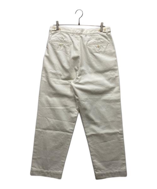 Y（ワイ）Y (ワイ) 13oz ORGANIC COTTON DENIM ADJUSTER TROUSER ワイドデニムパンツ ホワイト サイズ:Mの古着・服飾アイテム
