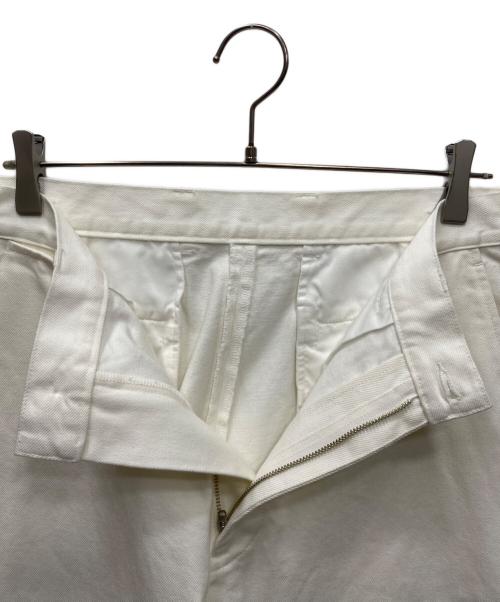 Y（ワイ）Y (ワイ) 13oz ORGANIC COTTON DENIM ADJUSTER TROUSER ワイドデニムパンツ ホワイト サイズ:Mの古着・服飾アイテム