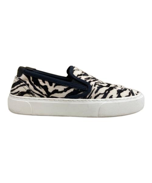 Saint Laurent Paris（サンローランパリ）Saint Laurent Paris (サンローランパリ) VENICE DONNA SLIP-ON ヴェニス スケーター スリッポン ブラック×ホワイト サイズ:35の古着・服飾アイテム