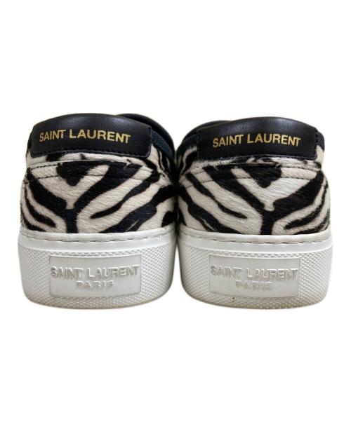 Saint Laurent Paris（サンローランパリ）Saint Laurent Paris (サンローランパリ) VENICE DONNA SLIP-ON ヴェニス スケーター スリッポン ブラック×ホワイト サイズ:35の古着・服飾アイテム