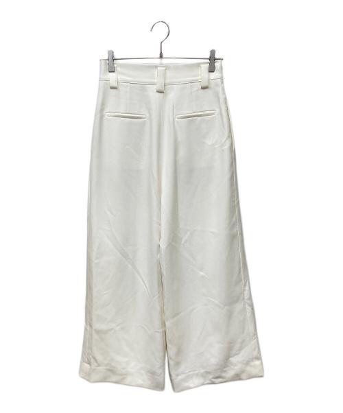 cygne（シーニュ）cygne (シーニュ) ハイウエストタックワイドパンツ ホワイト サイズ:SIZE 0Tの古着・服飾アイテム