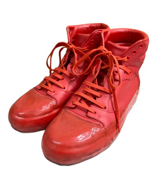 BALENCIAGA（バレンシアガ）BALENCIAGA (バレンシアガ) パテント 切替 ハイカットスニーカー レッド サイズ:SIZE 39の古着・服飾アイテム