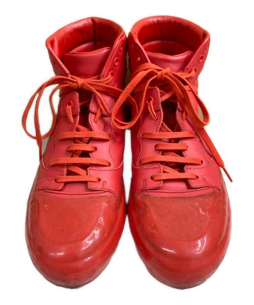 BALENCIAGA（バレンシアガ）BALENCIAGA (バレンシアガ) パテント 切替 ハイカットスニーカー レッド サイズ:SIZE 39の古着・服飾アイテム