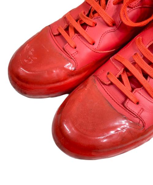 BALENCIAGA（バレンシアガ）BALENCIAGA (バレンシアガ) パテント 切替 ハイカットスニーカー レッド サイズ:SIZE 39の古着・服飾アイテム