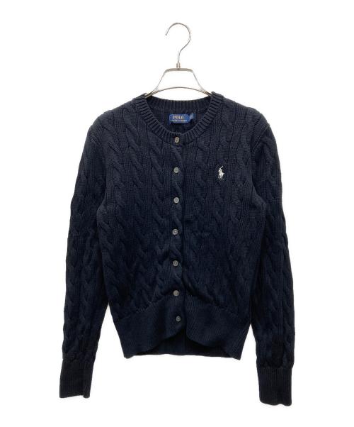 POLO RALPH LAUREN（ポロ・ラルフローレン）POLO RALPH LAUREN (ポロ・ラルフローレン) ケーブルカーディガン ブラック サイズ:Mの古着・服飾アイテム