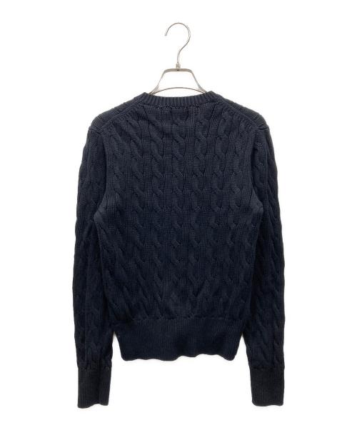POLO RALPH LAUREN（ポロ・ラルフローレン）POLO RALPH LAUREN (ポロ・ラルフローレン) ケーブルカーディガン ブラック サイズ:Mの古着・服飾アイテム