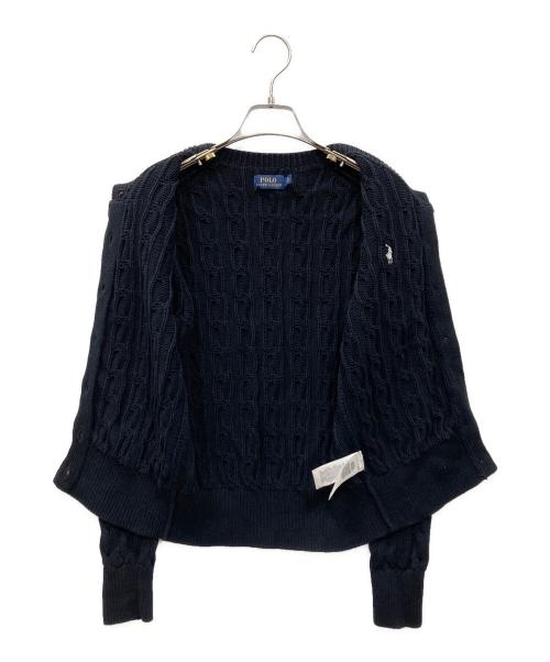 POLO RALPH LAUREN（ポロ・ラルフローレン）POLO RALPH LAUREN (ポロ・ラルフローレン) ケーブルカーディガン ブラック サイズ:Mの古着・服飾アイテム