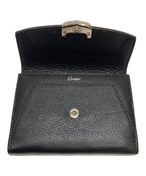 Cartier（カルティエ）Cartier (カルティエ) ドゥ カルティエ レザー カードケース ブラックの古着・服飾アイテム