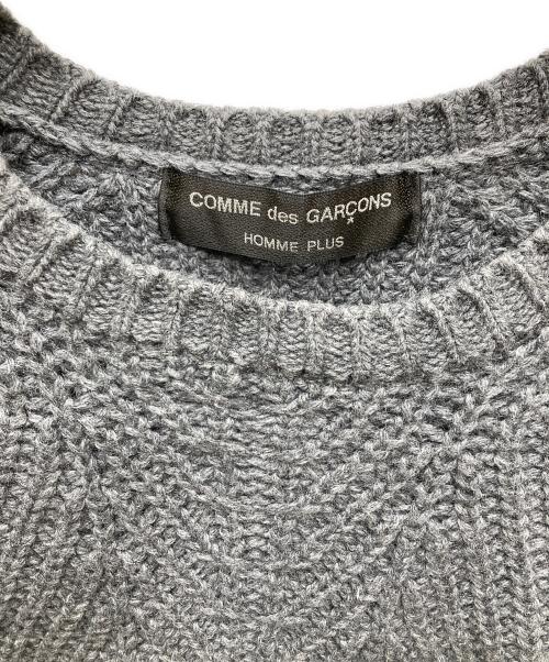 COMME des GARCONS HOMME PLUS（コムデギャルソンオムプリュス）COMME des GARCONS HOMME PLUS (コムデギャルソンオムプリュス) ウール混ニット グレー サイズ:Mの古着・服飾アイテム