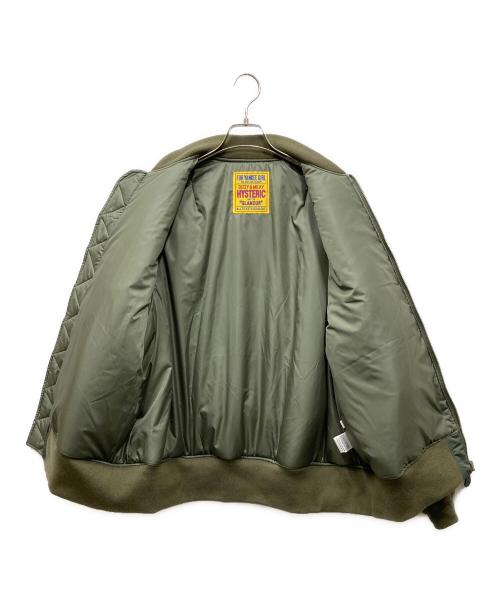 Hysteric Glamour（ヒステリックグラマー）Hysteric Glamour (ヒステリックグラマー) DEVILS RACING MA-1 ジャケット オリーブ サイズ:5の古着・服飾アイテム