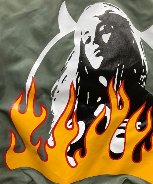 Hysteric Glamour（ヒステリックグラマー）Hysteric Glamour (ヒステリックグラマー) DEVILS RACING MA-1 ジャケット オリーブ サイズ:5の古着・服飾アイテム