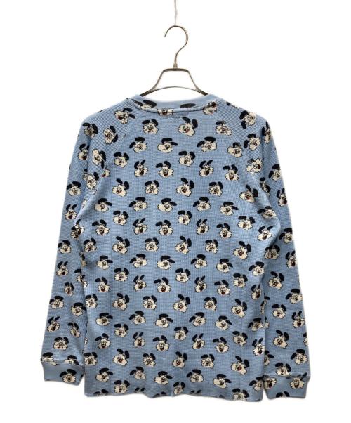 BoTT（ボット）BoTT (ボット) VERDY Vick Thermal L/S Tee 長袖カットソー ブルー×ホワイト サイズ:Mの古着・服飾アイテム