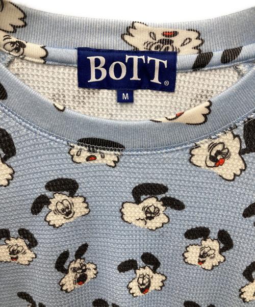 BoTT（ボット）BoTT (ボット) VERDY Vick Thermal L/S Tee 長袖カットソー ブルー×ホワイト サイズ:Mの古着・服飾アイテム