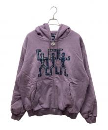SOL（エスオーエル）の古着「3GUYS PADDED ZIP HOODIE ジップパーカー」｜パープル