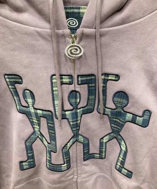 SOL（エスオーエル）SOL (エスオーエル) 3GUYS PADDED ZIP HOODIE ジップパーカー パープル サイズ:XLの古着・服飾アイテム