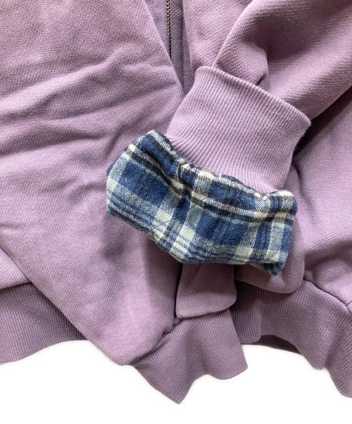 SOL（エスオーエル）SOL (エスオーエル) 3GUYS PADDED ZIP HOODIE ジップパーカー パープル サイズ:XLの古着・服飾アイテム