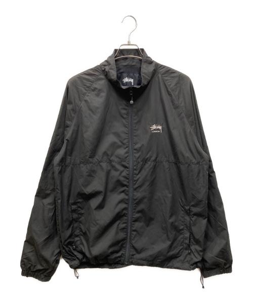 stussy（ステューシー）stussy (ステューシー) コーチジャケット ブラック×イエロー サイズ:Lの古着・服飾アイテム
