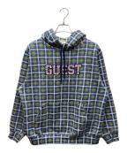 SPECIAL GUESTスペシャルゲスト）の古着「G CHECK HOODIE チェックパーカー」｜ブルー×グリーン